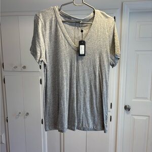 rag&bone Gray V-Neck Women's Top